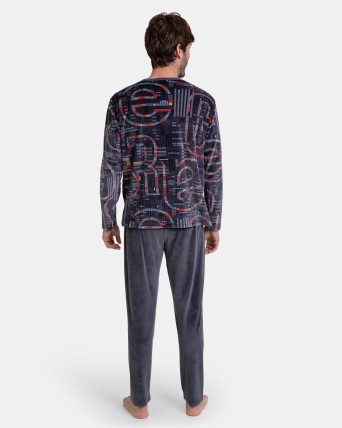 PIJAMA LLARG POLAR ESTAMPAT