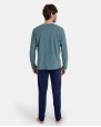 PIJAMA LLARG VERD ESTAMPAT