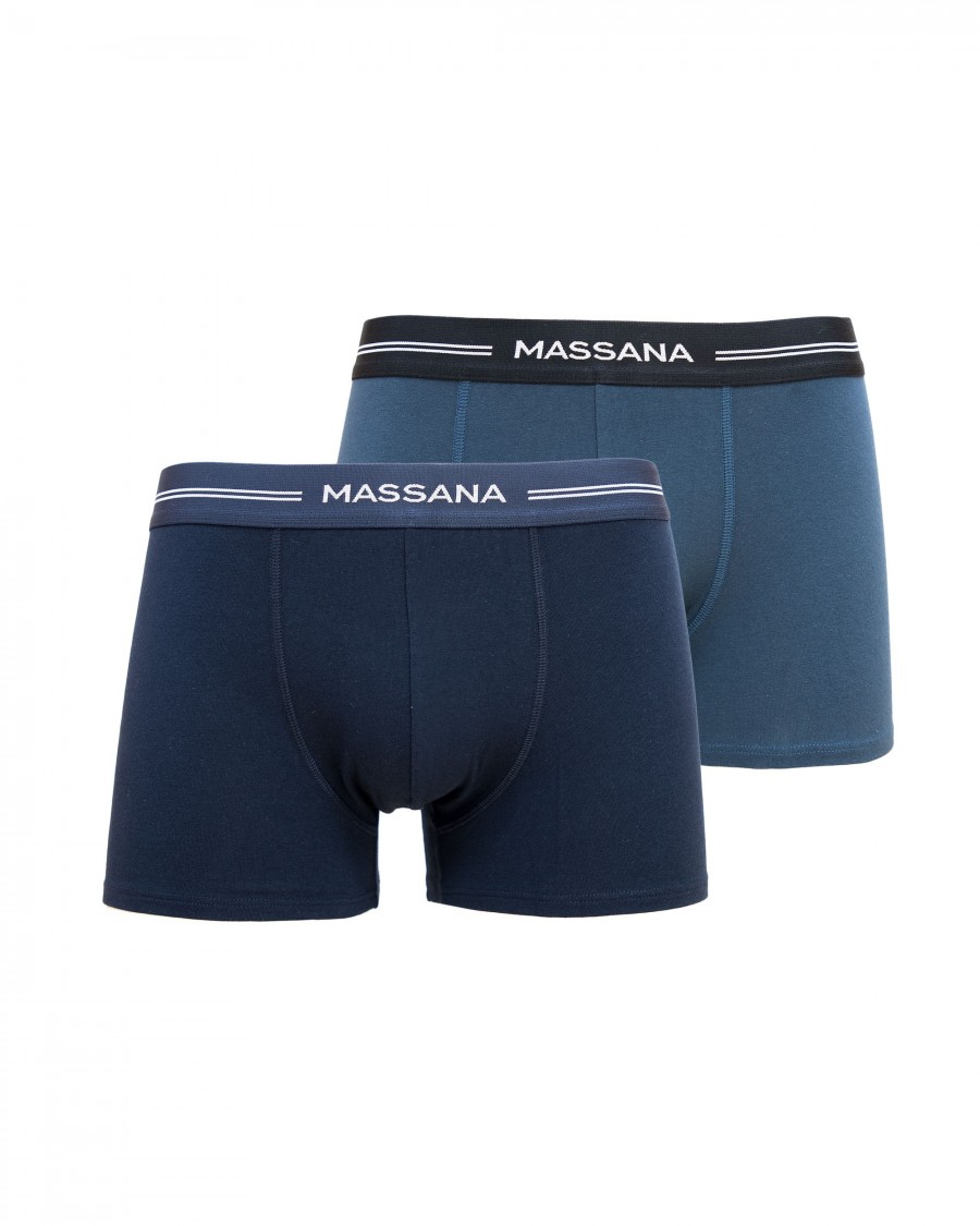 PACK DE DOS BOXERS DE PUNTO AZUL DE HOMBRE