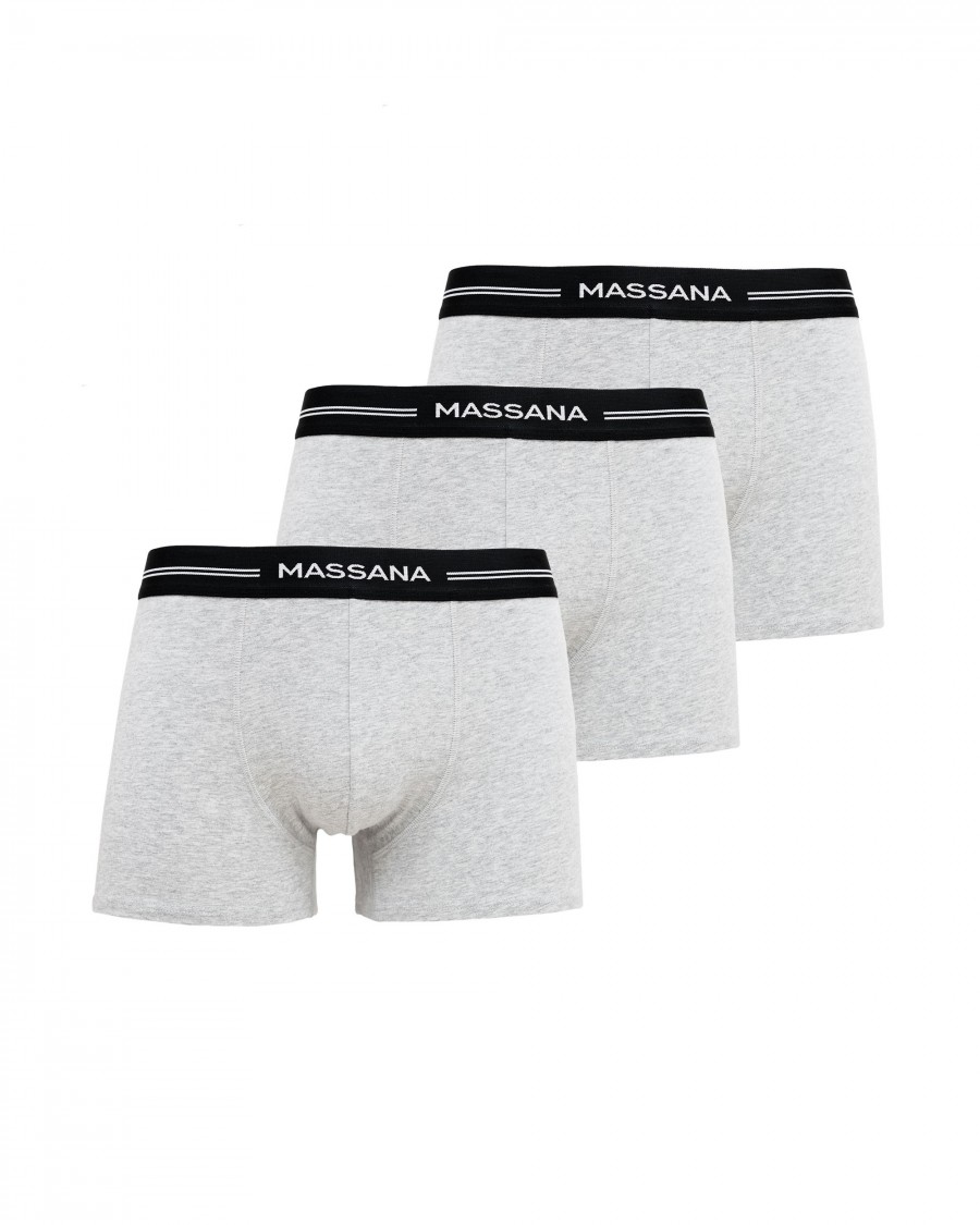 PACK 3 BOXERS DE PUNTO GRIS DE HOMBRE