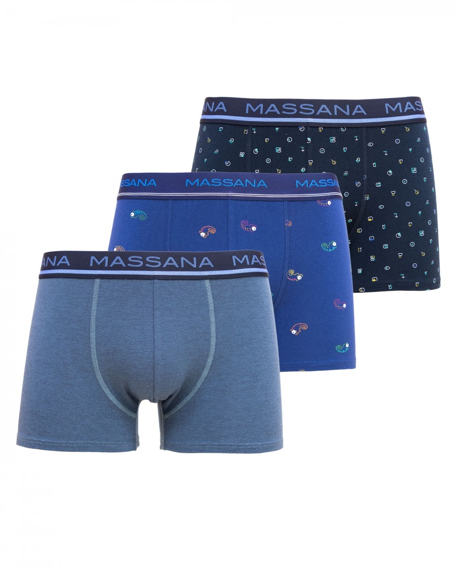 PACK 3 BOXER DE PUNTO DE HOMBRE ESTAMPADO