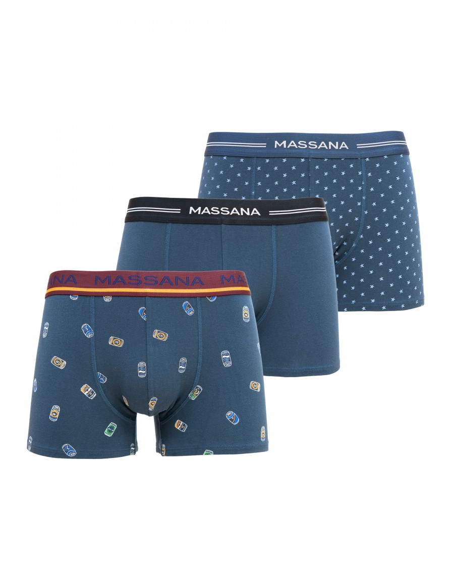 PACK 3 BOXER DE PUNTO DE HOMBRE ESTAMPADO