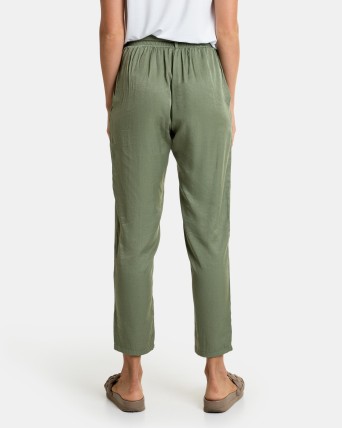 Pantalons turmellers de dona en color verd