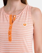 Camisón corto sin mangas de rayas