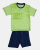Pijama de niño corto en manga corta verde