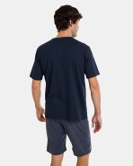 Pijama corto de hombre de punto en color marino