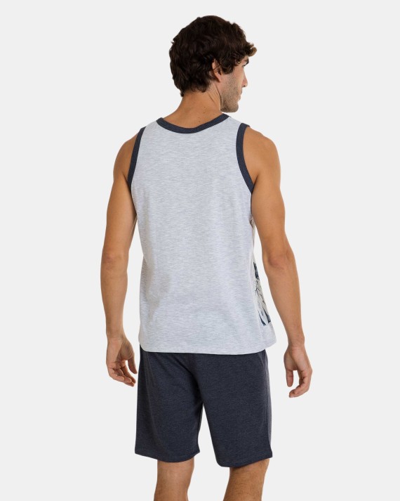 Pijamas Cortos Hombre Pijama De Verano Massana Camiseta Sin