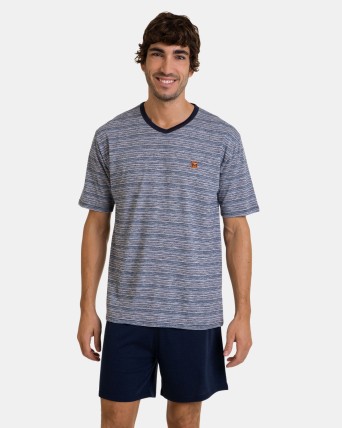Pijama corto de hombre de...