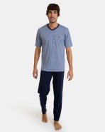 Pijama  de hombre de punto en color azul