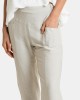 Pantalons turmellers de dona en color beix