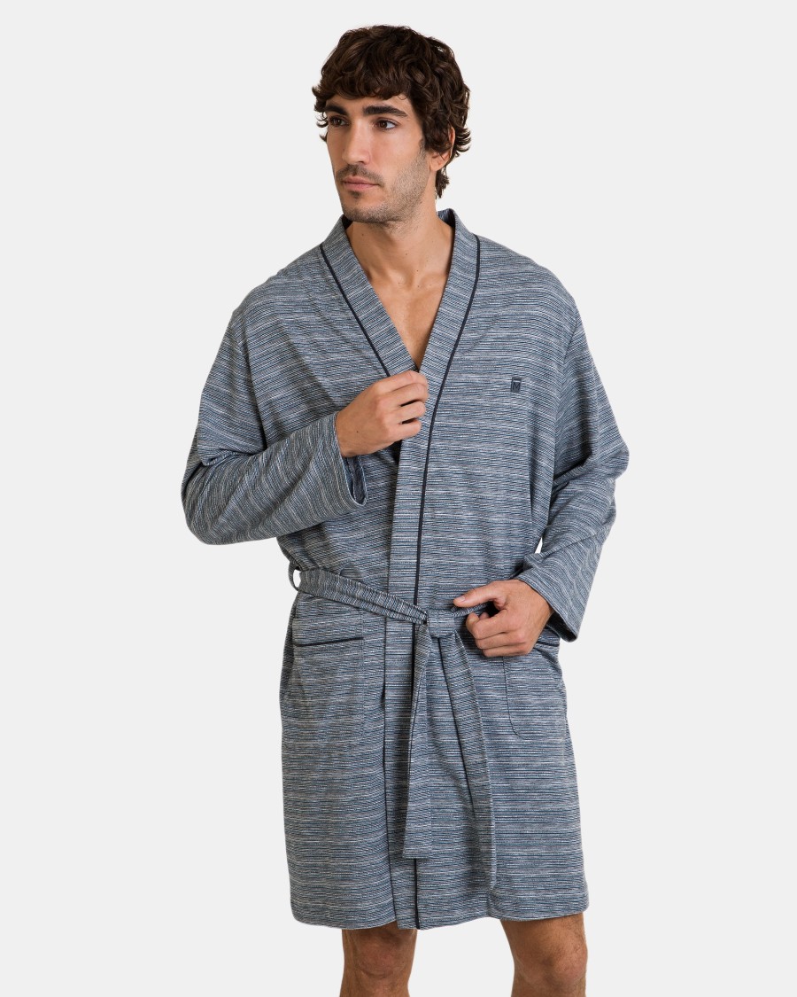 Bata Massana Bata Hombre Invierno Bata Larga Para Hombre Estampado