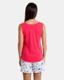 Pijama de mujer corto sin mangas estampado "océano"