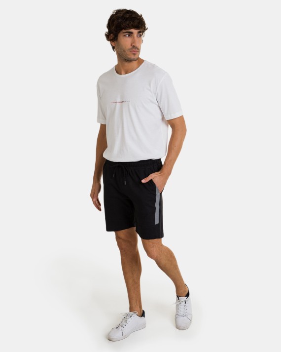 Pantalón corto sport de hombre en color negro