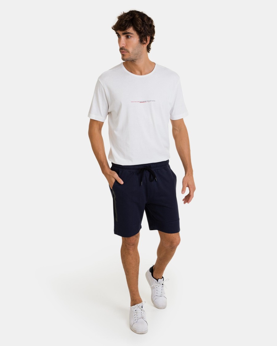 Pantalón corto sport de hombre en color azul