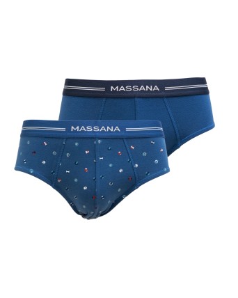 PACK 2 SLIP HOMBRE  AZUL...