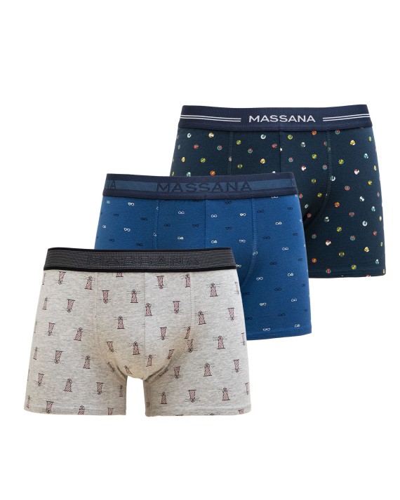 Pack 3 boxer home estampats