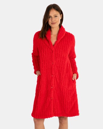WOMEN'S LONG ROBE IN FLEECE...