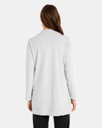 Women's short robe in microfleece fabric