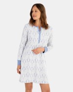 Long sleeve nightgown with penguin print