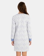 Long sleeve nightgown with penguin print