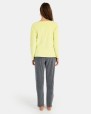 Women's long pyjamas in microfleece fabric
