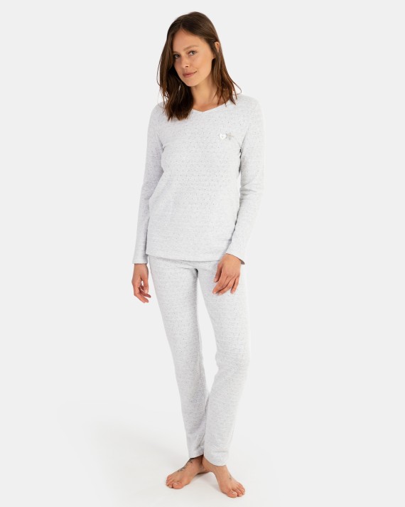 Pijama de dona llarg en teixit calat camussat