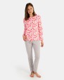 Women's long pajamas in jacquard fabric