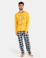 Men's yellow knitted pajamas