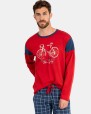 Pijama de hombre de punto en color rojo