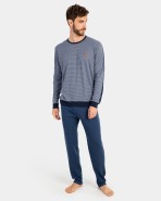 Blue knitted men's pajamas