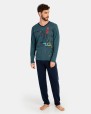 Men's knitted pajamas in green