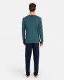 Men's knitted pajamas in green