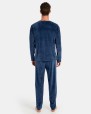 Men's blue microfleece pajamas