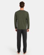Double-sided knit men's pajamas in gray