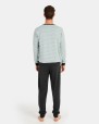 Pijama de hombre de punto doble cara en color gris