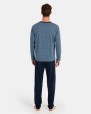 Pijama d´home de punt doble cara en color blau