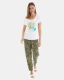 Pantalón recto de mujer estampado