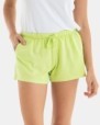Short de mujer de algodón flamé color lima