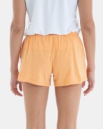 Short de mujer de algodón flamé color naranja