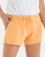 Short de mujer de algodón flamé color naranja
