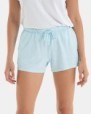 Short de mujer de algodón flamé color azul