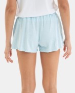 Short de mujer de algodón flamé color azul