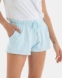 Short de mujer de algodón flamé color azul