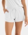 Short de mujer de algodón flamé color blanco