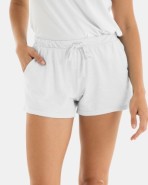 Short de mujer de algodón flamé color blanco