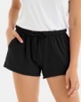 Short de mujer de algodón flamé color negro