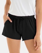 Short de mujer de algodón flamé color negro