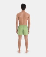 BAÑADOR DE HOMBRE BERMUDA VERDE CON MICRO ESTAMPADO A CONTRASTE.