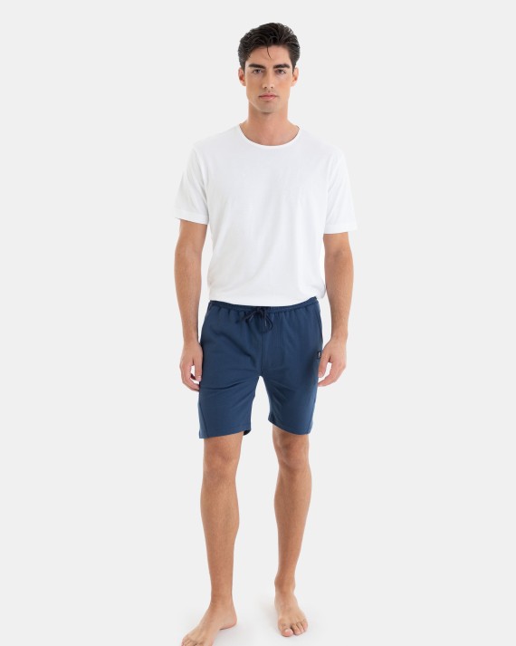 BERMUDA FELPA DE HOMBRE EN COLOR AZUL