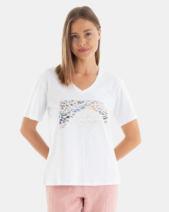 CAMISETA DE MUJER DE MANGA CORTA ANIMAL PRINT